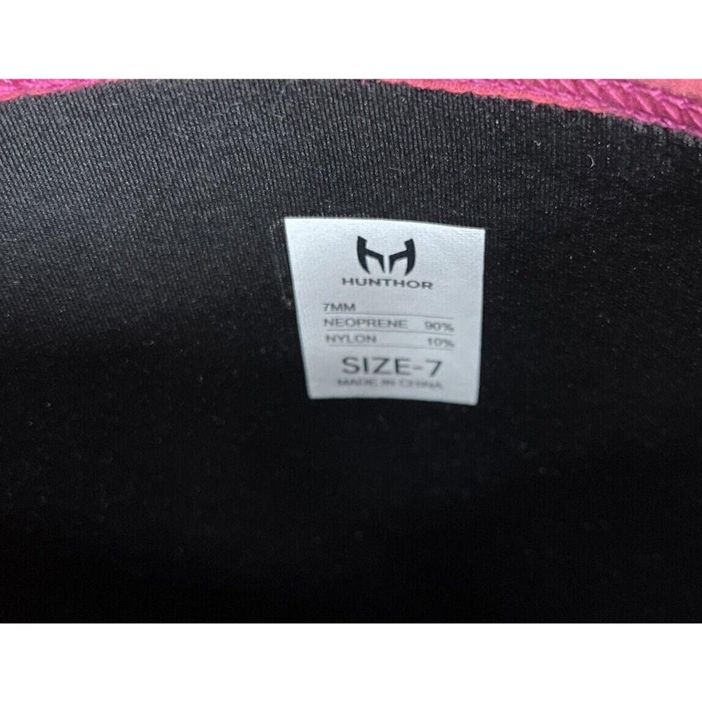 Women’s Hunthor‎ Rain Boots Black Pink Sz7 More like 9 Run Huge - Picture 8 of 9